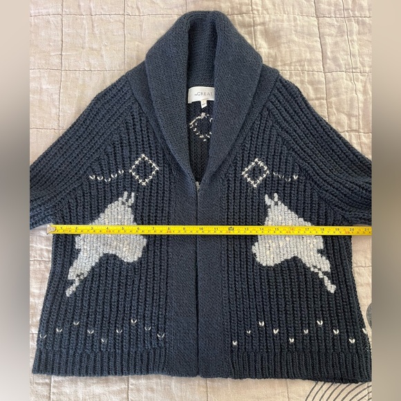 THE GREAT. Navy and White Sweater - Picture 3 of 8